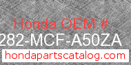 Honda 64282-MCF-A50ZA genuine part number image