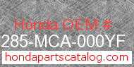 Honda 64285-MCA-000YF genuine part number image