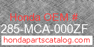 Honda 64285-MCA-000ZF genuine part number image