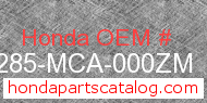 Honda 64285-MCA-000ZM genuine part number image