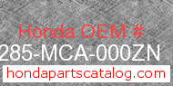 Honda 64285-MCA-000ZN genuine part number image