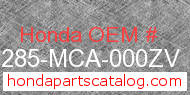 Honda 64285-MCA-000ZV genuine part number image
