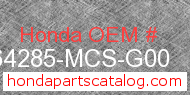 Honda 64285-MCS-G00 genuine part number image