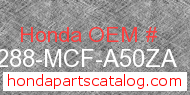 Honda 64288-MCF-A50ZA genuine part number image
