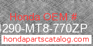 Honda 64290-MT8-770ZP genuine part number image
