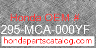 Honda 64295-MCA-000YF genuine part number image