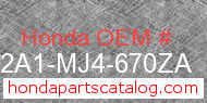 Honda 642A1-MJ4-670ZA genuine part number image