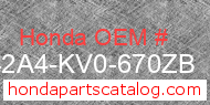 Honda 642A4-KV0-670ZB genuine part number image