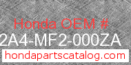 Honda 642A4-MF2-000ZA genuine part number image