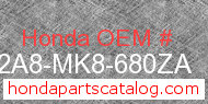 Honda 642A8-MK8-680ZA genuine part number image