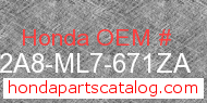 Honda 642A8-ML7-671ZA genuine part number image