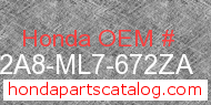 Honda 642A8-ML7-672ZA genuine part number image