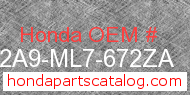 Honda 642A9-ML7-672ZA genuine part number image