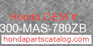 Honda 64300-MAS-780ZB genuine part number image