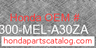 Honda 64300-MEL-A30ZA genuine part number image