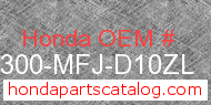 Honda 64300-MFJ-D10ZL genuine part number image
