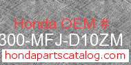 Honda 64300-MFJ-D10ZM genuine part number image