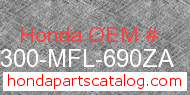 Honda 64300-MFL-690ZA genuine part number image