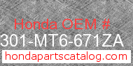 Honda 64301-MT6-671ZA genuine part number image