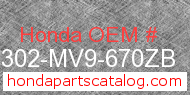 Honda 64302-MV9-670ZB genuine part number image