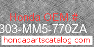 Honda 64303-MM5-770ZA genuine part number image