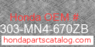 Honda 64303-MN4-670ZB genuine part number image