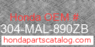 Honda 64304-MAL-890ZB genuine part number image
