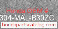 Honda 64304-MAL-B30ZC genuine part number image