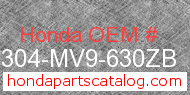 Honda 64304-MV9-630ZB genuine part number image