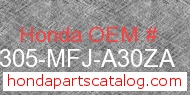 Honda 64305-MFJ-A30ZA genuine part number image