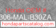 Honda 64306-MAL-B30ZA genuine part number image