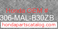 Honda 64306-MAL-B30ZB genuine part number image