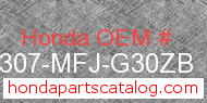 Honda 64307-MFJ-G30ZB genuine part number image