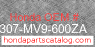 Honda 64307-MV9-600ZA genuine part number image