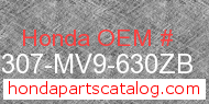 Honda 64307-MV9-630ZB genuine part number image