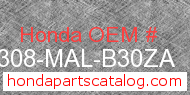 Honda 64308-MAL-B30ZA genuine part number image