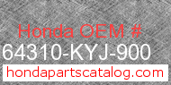 Honda 64310-KYJ-900 genuine part number image