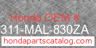 Honda 64311-MAL-830ZA genuine part number image