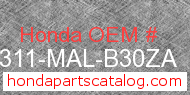 Honda 64311-MAL-B30ZA genuine part number image