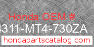 Honda 64311-MT4-730ZA genuine part number image