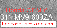 Honda 64311-MV9-600ZA genuine part number image
