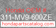 Honda 64311-MV9-600ZE genuine part number image