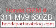 Honda 64311-MV9-630ZB genuine part number image