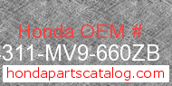 Honda 64311-MV9-660ZB genuine part number image
