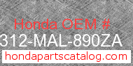 Honda 64312-MAL-890ZA genuine part number image