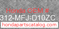 Honda 64312-MFJ-D10ZC genuine part number image