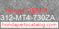 Honda 64312-MT4-730ZA genuine part number image