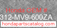 Honda 64312-MV9-600ZA genuine part number image