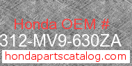 Honda 64312-MV9-630ZA genuine part number image