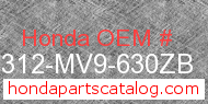 Honda 64312-MV9-630ZB genuine part number image